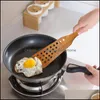 Utensili da cucina Spata in legno naturale Pentole Pala per padella antiaderente Cucchiaio Utensili Gadget per utensili Accessori da cucina Goccia da cucina Ot9Ab