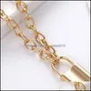 Pendant Necklaces Metal Lock Pendant Necklace Womens Mens Jewelry Necklaces Fashion Retro Plated Gold Sier Originality Chains Person Dhqz7