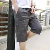 Herr shorts sommar streetwear casual 100% bomullsgods män techwear knä lenght militär capri gym joggers denim byxor g221012