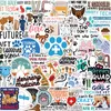 50Pcs Cartoon Veterinary Sticker Pet Hospital Vet Graffiti Stickers for DIY Luggage Laptop Skateboard Motorcycle Bicycle Stickers