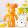 Novelty Games Graffiti Painted Fluid Violent Bear White Body Ornaments DIY Handmade Personalized Model Home Desktop Decoration Accessories New T221013