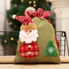 5st/set DrawString Christmas Gift Bag Santa Claus Snowman Cartoon Biscuit Varor Cookies Candy Packaging P￥sar f￶r barn Xmas Holiday F￶delsedagsfest