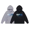 Trapstar Tracksuit 자수 Rainbow Hoodedembroidery 봉제 문자 장식 두꺼운 스포츠웨어 트랩 스타 재킷 Trapstarhoodie 스포츠웨어 지퍼 바지