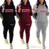 Retail Womens Plush Hoodies Tracksuits Designer Winter Clothing Personality Print Two Piece Set Plus Size 3xl 4xl 5xl