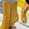 Buty wielbłąda rzeźbione na wysokich obcasach buty metalowe wysokie obcasowe palce palców bok