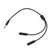 3,5 mm Y-Audio-Klinken-Splitter-Verlängerungskabel, Kopfhörer-Aux-Kabel, Stecker auf 2 Buchsen, Konverterkabel
