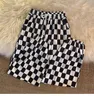 Women's Pants Harajuku Plaid Checkerboard Casual Harem Women High Elastic Waist Drawstring Summer Thin All Mtach Trousers Korean Style