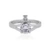 Couple Rings designer love for women mens luxury engagement nail wedding Four-claw diamond zircon gold silver titanium black green diamonds M code vivi ring-3