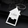 House Keychain Pendant Bottle Opener Keychains Real Estate Promotion Gift Keyring