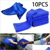 Towel 10Pcs 30X30Cm Car Towel Soft Microfiber Absorbent Wash Cleaning Polish Cloth Perfect For Washing Drop Delivery 2022 Mobiles Mo Dhohj