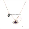 Pendant Necklaces Blue Evil Eye Necklace Titanium Steel Rose Gold Pendant Necklaces Fashion Girl Jewelry Gift Simplicity Party 9An Q Dh7Aw