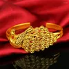 Armband 18k gult guldfågel armband för kvinnor brud klassisk bröllopsdag födelsedag fina smycken gåvor