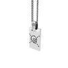 Colliers pendentifs Collier carré de mode pendentif militaire crâne pour hommes et femmes chaîne de pull sculptée double face cadeau de Saint Valentin bijou vente exclusiveMT9V