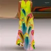 Sukienki swobodne damskie sukienka maxi Summer vintage kwiatowy 3D printed plaż