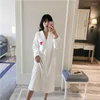 Women's Sleepwear Winter Morning Gown Lovely Coral Velvet Nightgown Female Novelty Clothing Long Flannel Lovers Women's