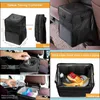 Car Cleaning Tools Car Trash Garbage Bag Can - With Lid And Storage Pockets Leak-Proof Vinyl Drop Delivery 2022 Mobiles Motorcycles C Dhhar