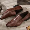 Sapatos de vestido masculino 748 2024 terno único britânico derme crocodilo tamanho de negócio realmente genuíno couro