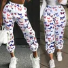 Pantalon femme taille haute survêtement coloré papillon graphique imprimé pantalon de survêtement Harajuku Hip Hop Baggy ample pantalon de salon avec