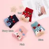 Accessoires pour cheveux 1 paire épaississement hiver sans doigts en peluche velours chaud dessin animé renne enfants gants enfants mitaines