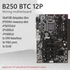 Motherboards BTC B250 Mining Motherboard 12 PCIE Graphics Slot LGA 1151 DDR4 RAM SATA3.0 USB3.0 Equipped With G3930/G3900 CPU Fan