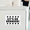 Present Wrap Let's Go Brandon Stickers skateboard Telefonfodral V￤ggkonst svart och vit vattent￤t sol-resistensbil