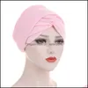 Mufki nauszne nakładają się na usznie czapce czoło stałe kolor indyjski nowa czapka turbanowa zmiany chemioterapii na długi ogon mody HEAPEAR 8 8QDA K2 DH0XN