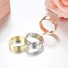 Titanium Steel Silver Love Ring Men and Women Rose Gold Jewelry for Lovers Par Rings Gift Size 5-11 Bredd 4-6mm No Fade Not Allergic Nail Rings Designer Band Rings Logo