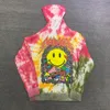 23SS Tie Dye sweatshirts hoodie voor mannen vrouwen grappige bedrukte trend fleece hober pullovers