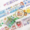 Gift Wrap Cute English Japanese Words PET Special Oil Washi Tapes Stationery Masking Tape Adhesive DIY Scrapbooking Sticker