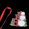 Kerstdecoraties UPS Sublimatie Wit Blank metalen Kerstdecoraties Warmtoverdracht Kerstman Hanger Diy Tree Ornamenten Gi OT7er