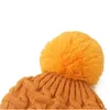 Gorro feminino outono inverno gorros grossos, quentes, vermelhos e amarelos, chapéus de malha ao ar livre para mulheres gorros de cor sólida