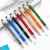 2 in 1 punt stylus pennen metalen scherm capacitieve aanraakpen voor universele pad tablet balpen