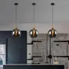 Hanglampen Noordse vintage lichten Industriële glazen hanglamp voor eetkamer bar decor retro luminaire ophanging keukenarmaturen