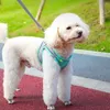 Dog Collars Adjustable Cat Harness Leash Pet Chest Strap Breathable Mesh Reflective Dogs Vest Accessories