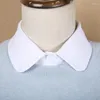 Bow Ties Linbaiway Women Shirt Fake Collar Business Löstagbara krage för Mens Lapel Necklace False Top Decorative