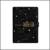 Notepads Notepads B6 Suede Travel Notebook With Combination Lock Password Star Agenda Diary Journal Notepad Business Stationery Drop Dhazx