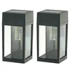 2Pcs Outdoor Solar Light LED Garden Street Wall Lamp IP65 Waterproof Porch Stairs Powered Fence