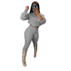 Women's Tracksuits Womens 2 Two Piece Set Sweatsuits Fall Sweater Matching Sets For Long Sleeve Hooded Crop Top Outfits Pants