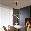 Kolye lambaları Nordic Modern Creative Alüminyum Bar LED Avizeli İç Aydınlatma Yaşam Mutfak Lambası Merdiven Tavan Avizeleri