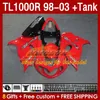 & Tank Fairings For SUZUKI TL-1000R SRAD TL-1000 TL 1000 R 1000R 98-03 Bodywork 162No.125 TL1000R 1998 1999 2000 01 02 03 TL1000 R 98 99 00 2001 2002 2003 Fairing Movistar rose