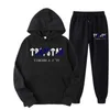 Survêtements pour hommes Marque TRAPSTAR Imprimé Sportswear Hommes 15 couleurs Warm Two Pieces set Sweat à capuche lâche pantalon Sweat à capuche jogging 221012