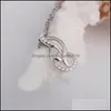 Colliers pendentifs Love Dance Pendentifs Plaqué or blanc 925 Sterling Sier Collier Pendentif Coeur Bijoux Pas de chaîne 36 N2 Drop Deliv Dhneq