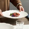 Тарелка творческий керамический ужин тарелка овощной блюдо из пасты стейк -морепродукты суши -ресторан для закусочных закусочные десерты лоток