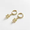 Hoop örhängen 1Pair Small 18K Gold Cute Real.925 Sterling Silver Snake Huggie Earring Fine Jewelry Tle2241