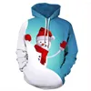 Men's Hoodies Say Hi Snow Man Christmas All Over Print Crewneck Pullover Casual Hipster Hoody Streetwear Top Men Women Clothing