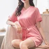 Women039S Sleep Fare Summer Ice Silk Nightgown Women39s Sexy Nightdress Short Rękaw nocna sukienka panie plus size Nighties HO6696659