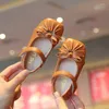 Flat Shoes Fashion Pleated Square Toe Dress Girl 2022 Bowtie Mary Jane Kids For Every Day Casual School Girls E12193