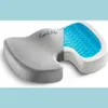 Coussins de siège Coussin de siège amélioré en gel de voiture pour chaise de bureau - Coccyx orthopédique en mousse à mémoire de forme antidérapante pour le coccyx sciatique Maux de dos D Dh9U2