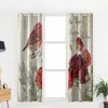 Rideau oiseau Rose fleur rétro fenêtre cantonnière intérieure porte chambre drapé pour cuisine salon chambre décoration rideaux