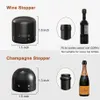 Bar Tools Vakuum Återanvändbart röda vinkors Champagne Bottle Sealer Cap Stopper Set läcksäker färskt målvakt Matkvalitet ABS Silikon